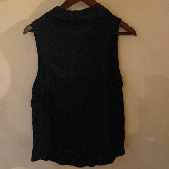 NWT Sz M We The Free by Free People Black Cowl Neck Summer thing slub tank Top - Picture 6 of 7